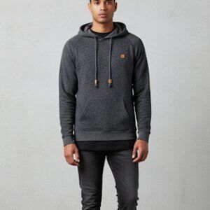 Tentree Dark Gray Hoodie with Logo Patch Medium
